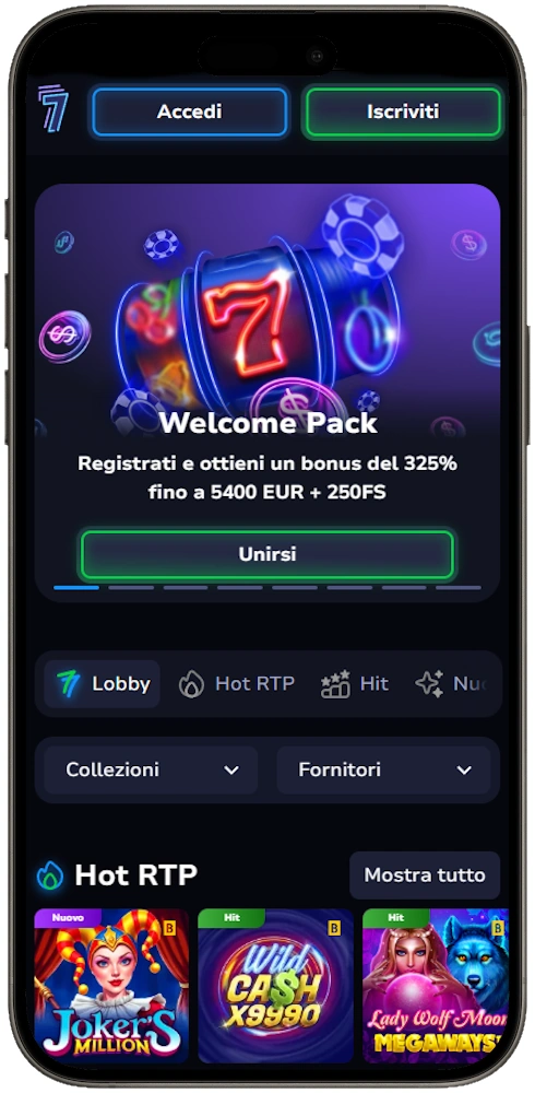 Versione mobile di 7Bit Casino Versione mobile di 7Bit Casino