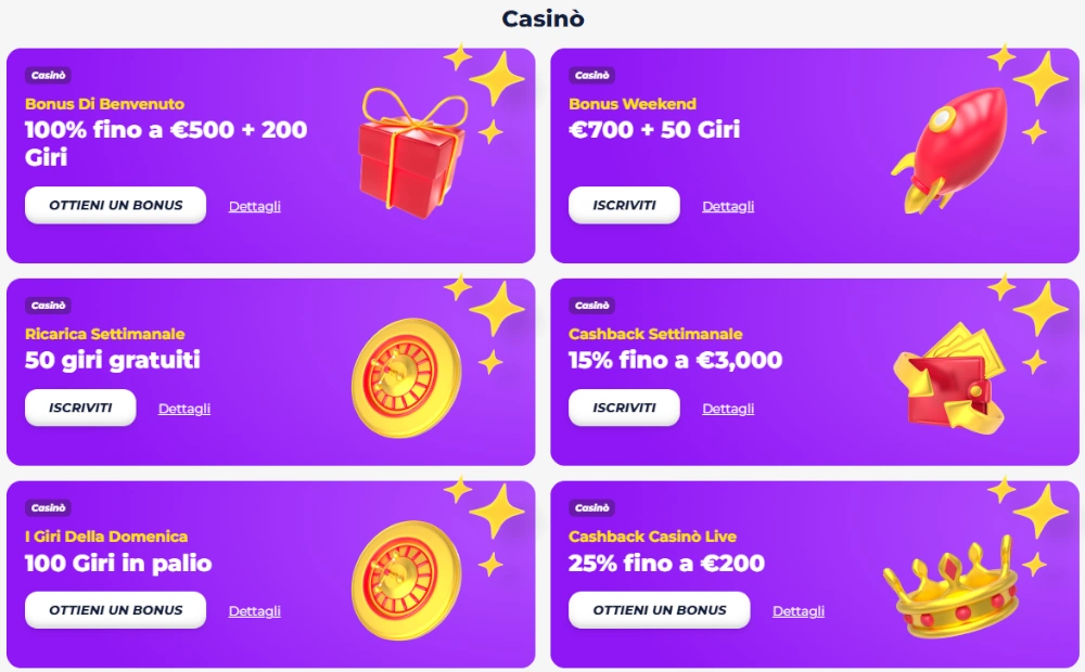 Bonus offerti da Greatwin Casino Bonus offerti da Greatwin Casino