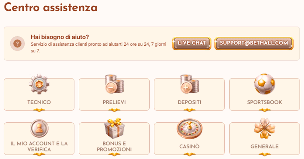Il progetto opera con un certificato delle Comore (AOFAC). Il Casinò Bethall non dispone di una licenza ADM. L'operatore preferisce lavorare con una licenza offshore, che consente di collaborare con giocatori di oltre 200 paesi e offrire software di più di 100 sviluppatori. giri gratuiti