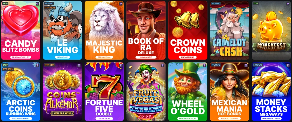 {61} Slot machine disponibili su CosmicSlot Casino.