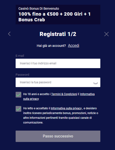 Registrati Frumzi Frumzi Registrati